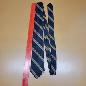 Traditional by Resisto Mens Navy Blue Striped Silk Tie Mens Store Staunton VA